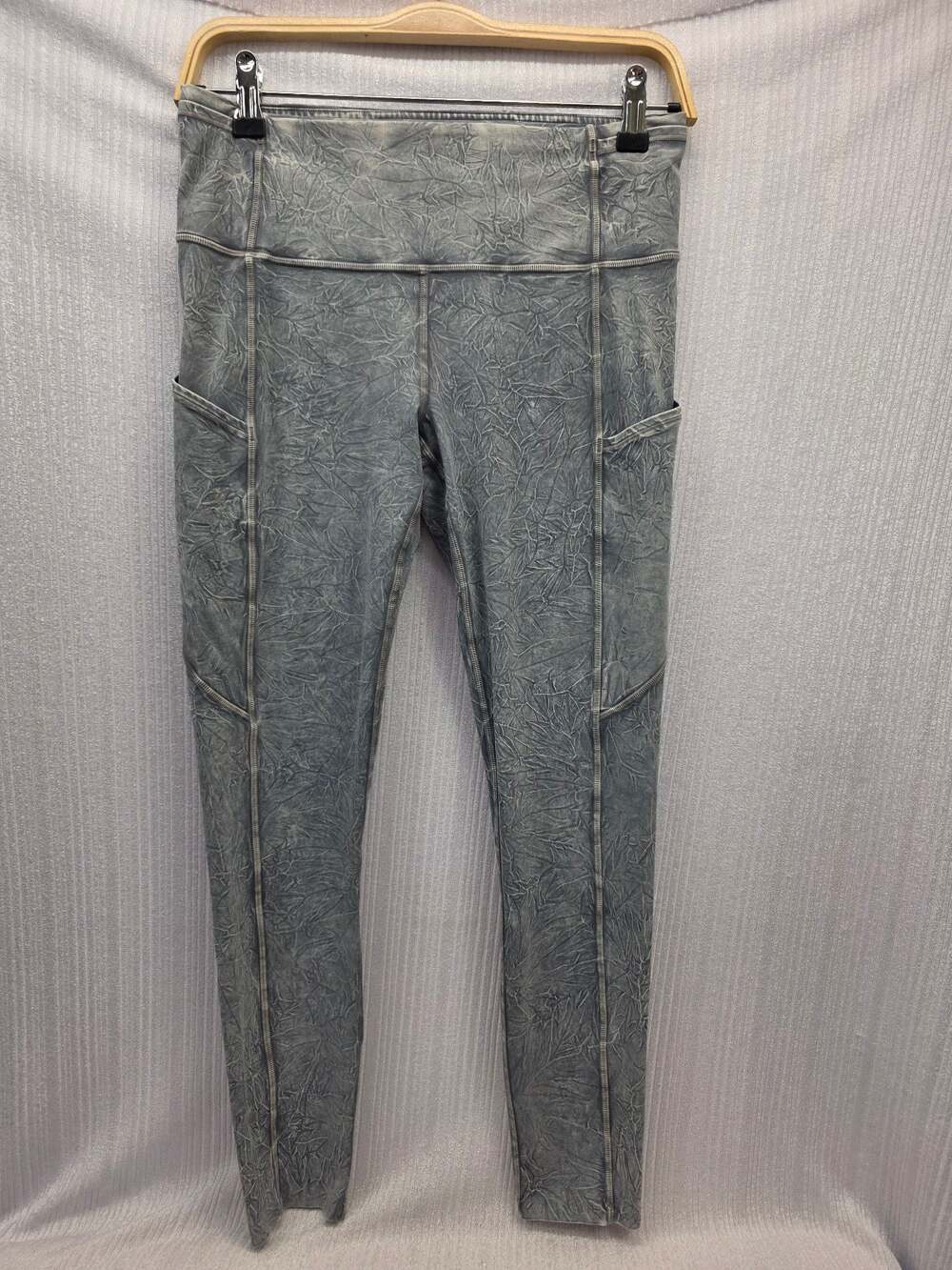 Lululemon Fast and Free High-Rise Tight 25" Ice Wash Asphalt Grey Size 8